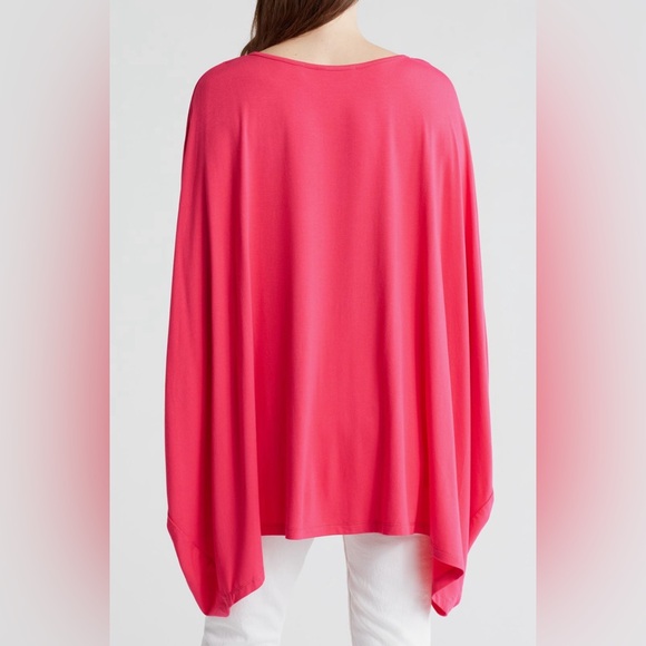 NWOT Patrizia Luca Oversized Tunic Top in Hot Pink - Picture 4 of 4